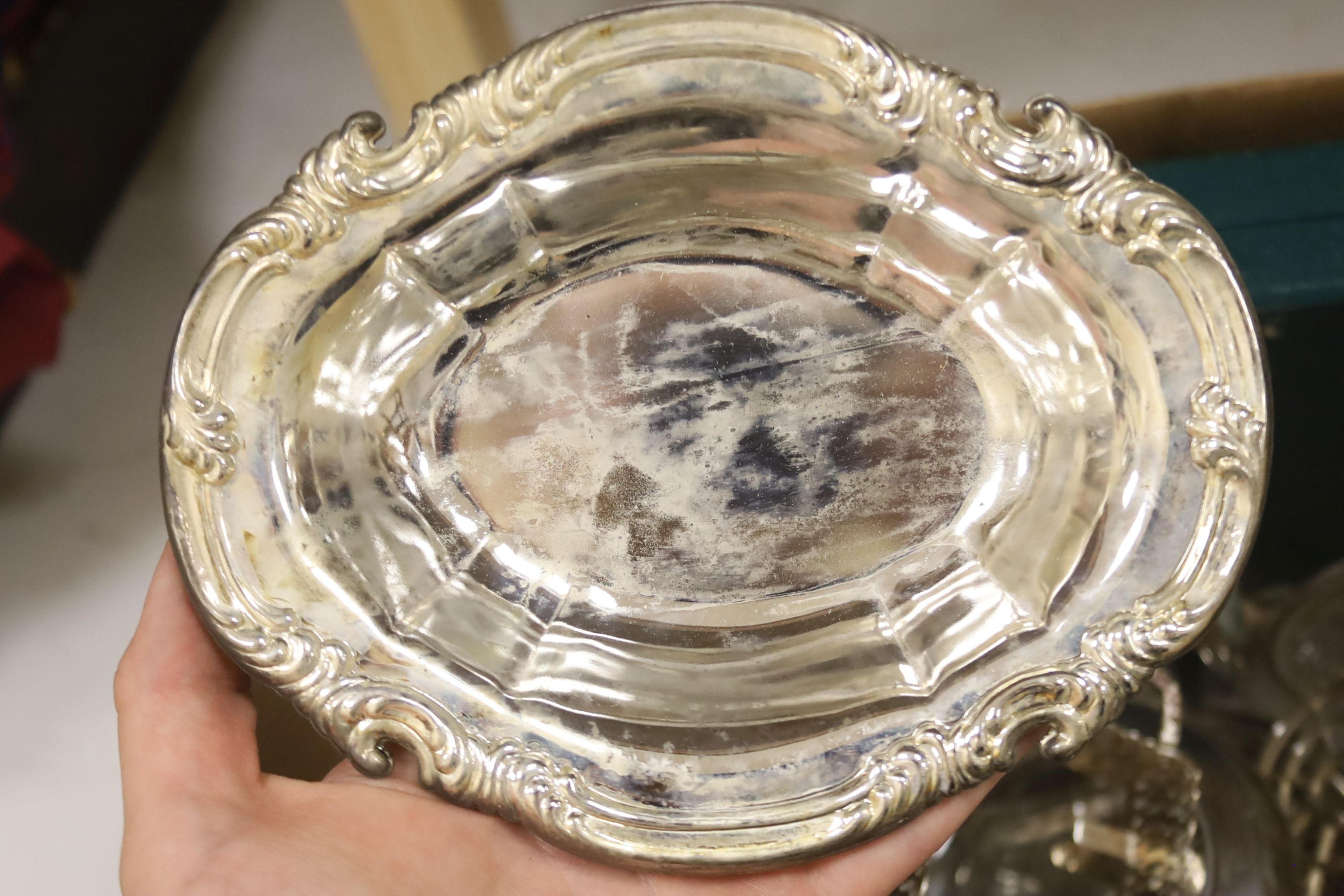 A quantity of silver plated wares